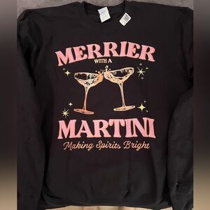 Merrier with a Martini Crew Neck